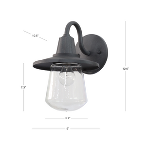 Montrose 12.6 inch high outdoor light dimensions.