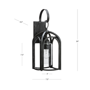 Botanic Arches outdoor wall light dimensions.