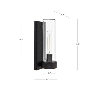 Milo outdoor wall light dimensions.