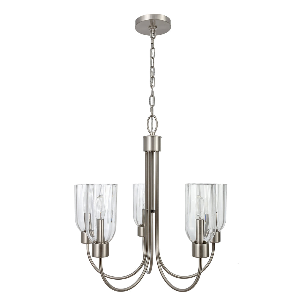 Ribble Valley 5-Light Ribbed Glass Chandelier | 2E Design – 2E Design