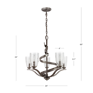 Westbury 5 light chandelier dimensions.