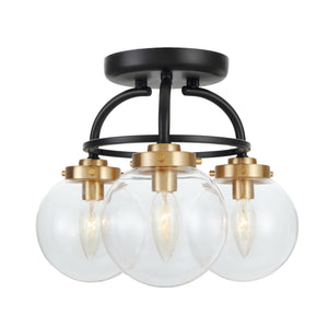 Global View semi flush mount lit.