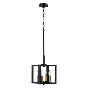 Wismar 4 light candle style pendant light unlit.